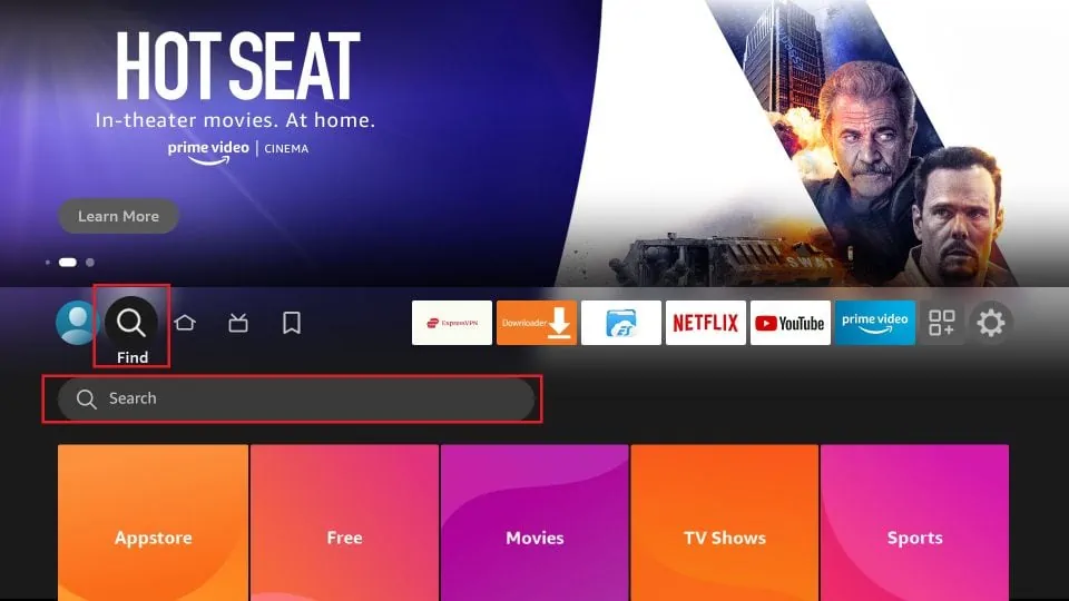 interface de amazon fire stick